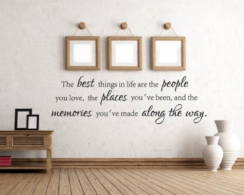 The Best Things in Life Quotes Wall Decal Inspirational Vinyl Wall Stickers